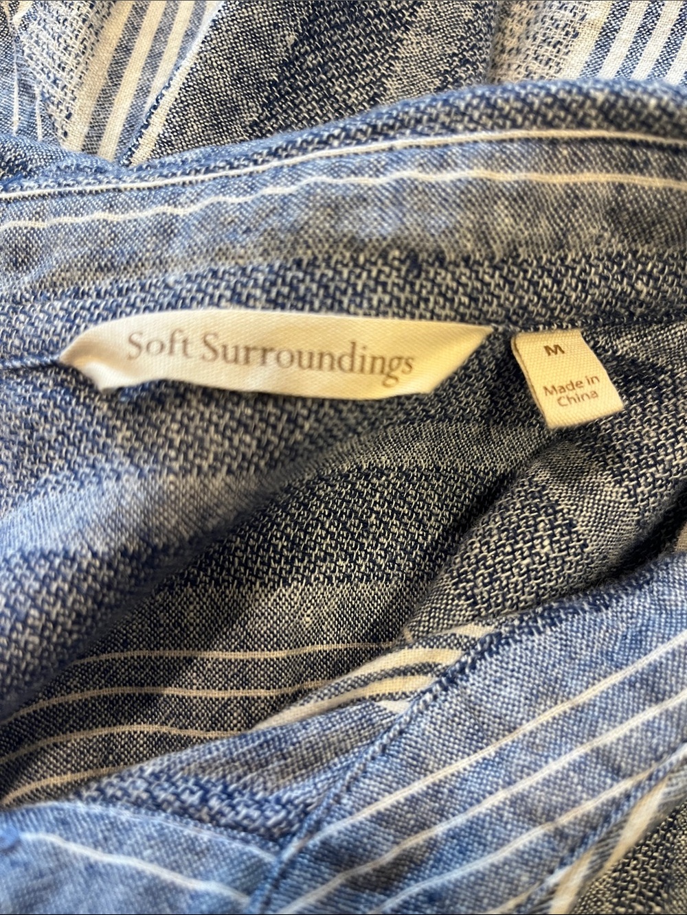 Soft Surroundings Livienne Linen Button Down Top - Picture 6 of 9